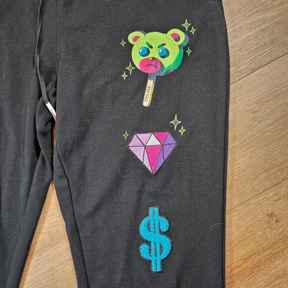 Civilized Joggers Pants Mens 3XL Black Diamond Ice Bear Y2K Hip Hop Rap - Picture 3 of 10